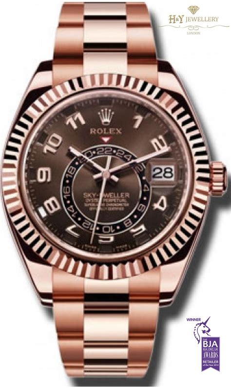 sky dweller rose gold rolex|rolex sky dweller price uk.